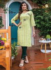  Sargam 4 Heavy Rayon Designer Fancy Wear Kurti With Bottom Collection